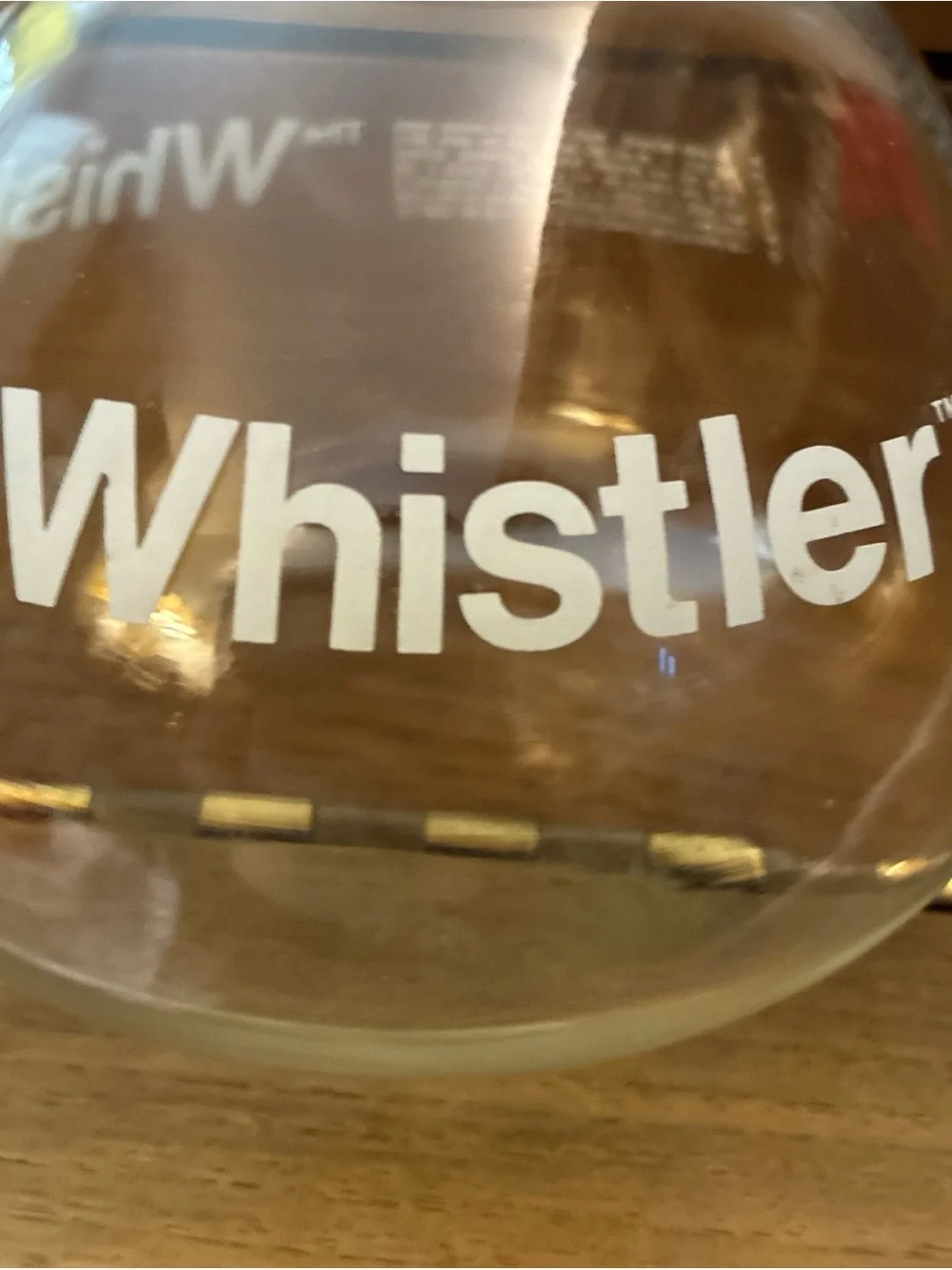 Retro Gemco The Whistler Glass Stovetop Coffee Tea Kettle Pot 8 Cup BLUE Handle